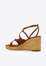 Jimmy Choo Ayla 85 Wedge Sandals AYLA 85 CUG-TAN Brown