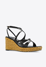 Jimmy Choo Ayla 85 Wedge Sandals AYLA 85 CTQ-BLACK Black