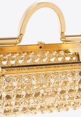 Dolce 
Gabbana Sicily Box Pearl-Embellished Top Handle Bag BB7618 AV601-89329