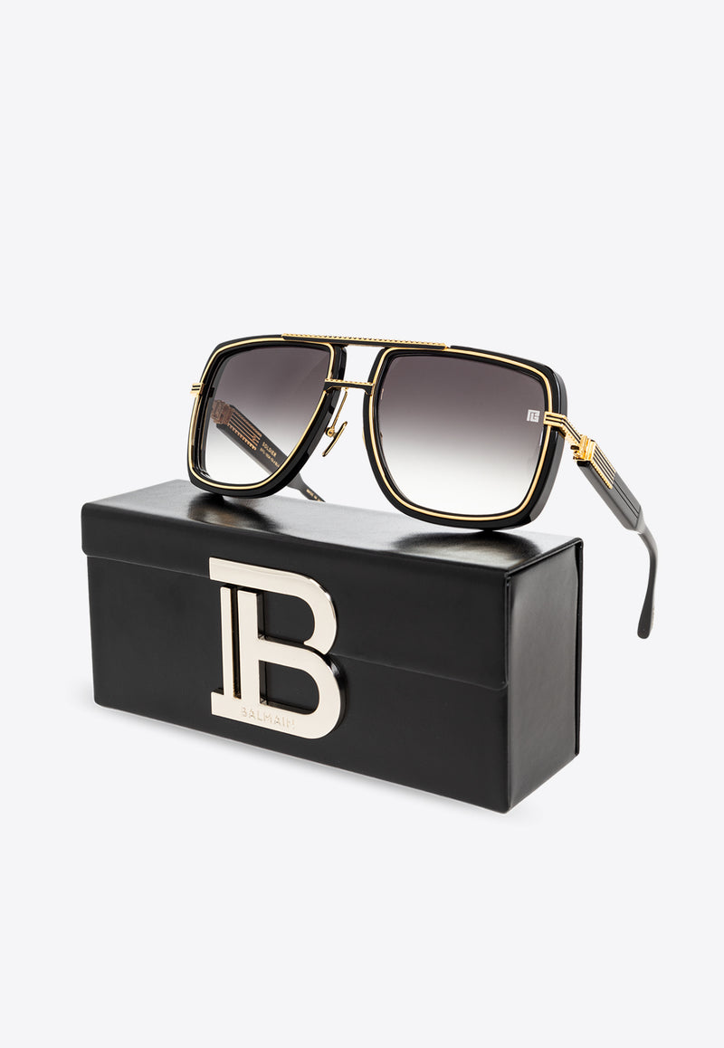 Balmain Soldier Aviator Sunglasses BPS-160A-59 0-0