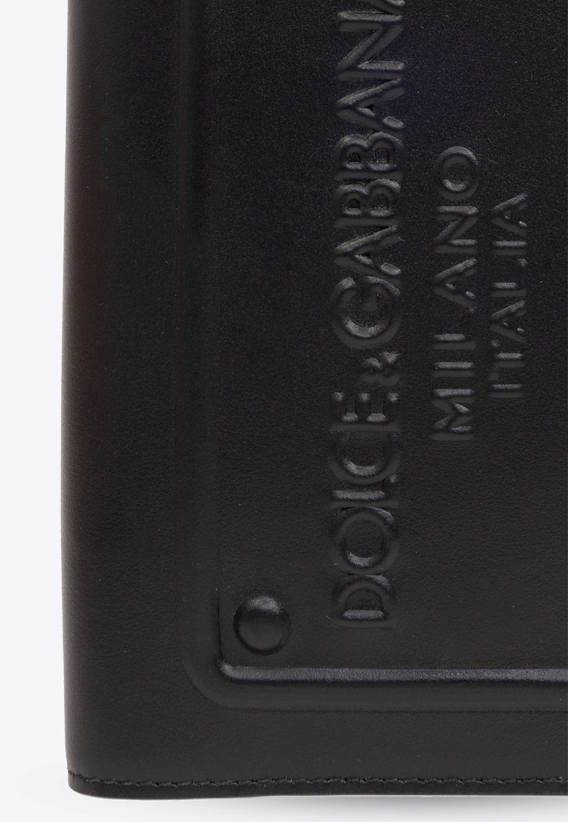 Dolce 
Gabbana Tactile-Logo Leather Passport Holder BP2215 AG218-80999