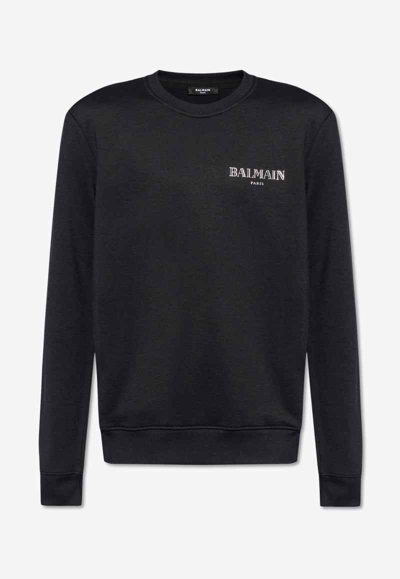 Balmain Logo-Printed Crewneck Sweatshirt DH1JQ040 GD84-EAC