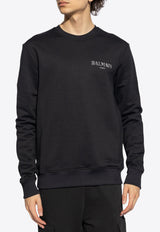 Balmain Logo-Printed Crewneck Sweatshirt DH1JQ040 GD84-EAC