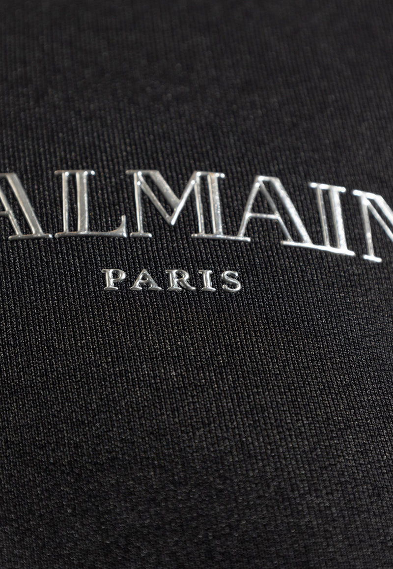 Balmain Logo-Printed Crewneck Sweatshirt DH1JQ040 GD84-EAC