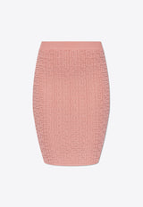 Balmain Logo Monogram Midi Skirt  DF1LC056 KG96-OIW