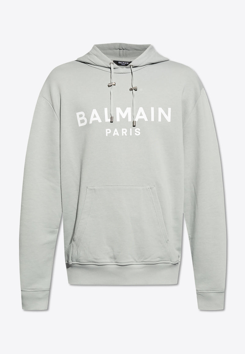 Balmain Logo-Printed Hooded Sweatshirt DH1JR002 BB65-YHG