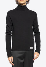 Balmain Logo-Patched High-Neck Sweater DH1KH017 KE93-0PA