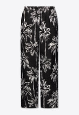 Balmain Floral-Printed Straight-Leg Pants DH1PQ260 VF43-EAB