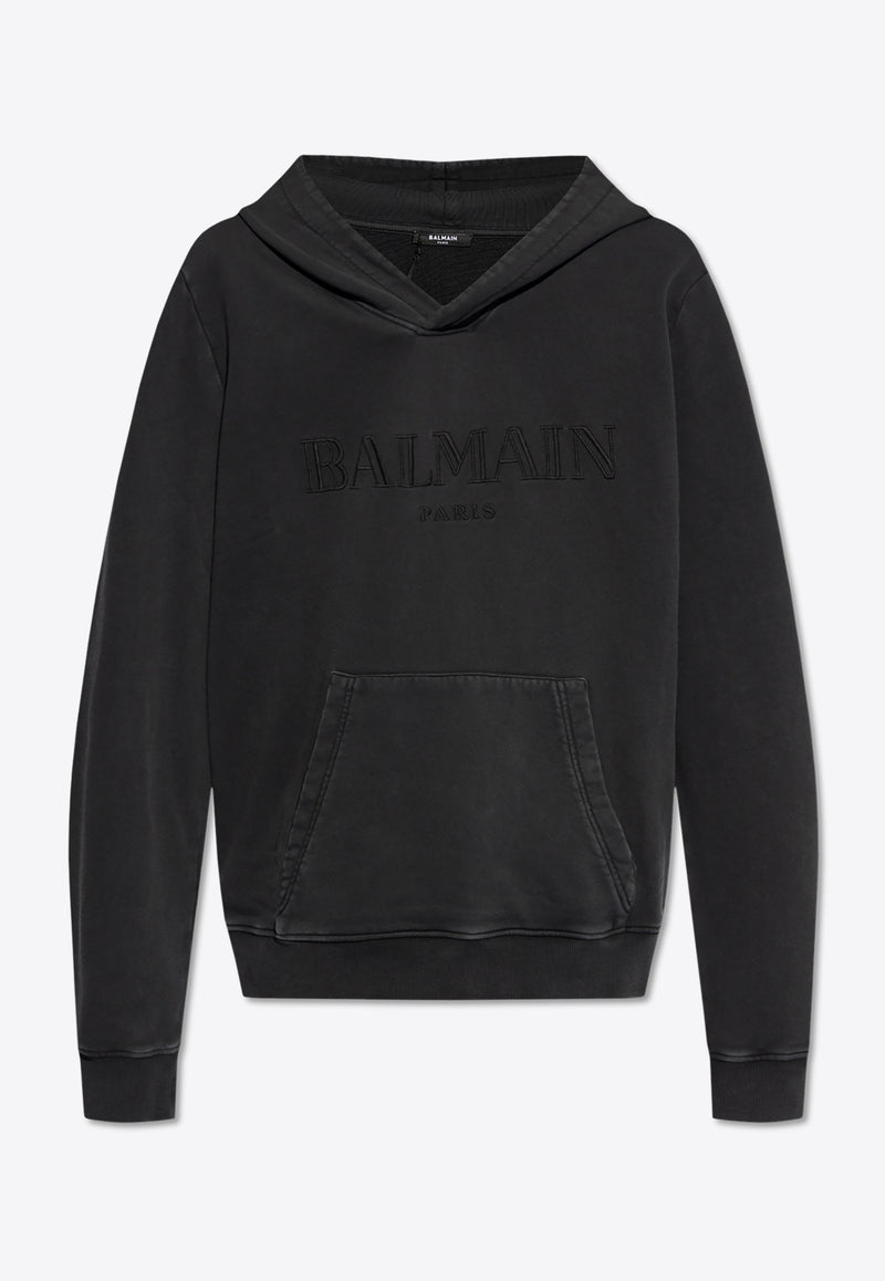 Balmain Logo-Printed Hooded Sweatshirt DH1JT216 BC72-YGD