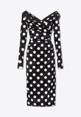 Dolce 
Gabbana Polka Dot Pattern Satin Dress F6DJFT FSIBL-HNL2W