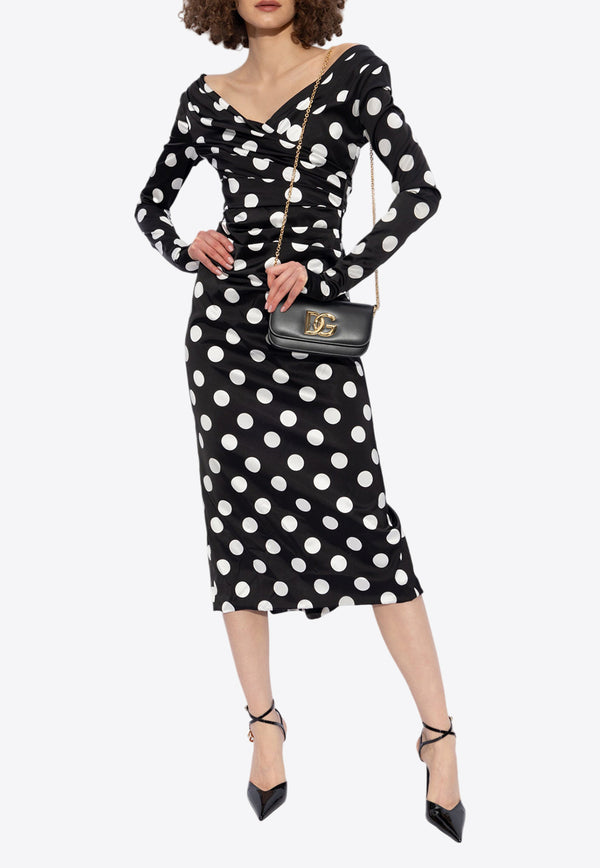 Dolce 
Gabbana Polka Dot Pattern Satin Dress F6DJFT FSIBL-HNL2W