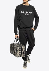 Balmain Logo-Printed Crewneck Sweatshirt DH1JQ005 BB65-EAB