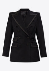 Dolce 
Gabbana Double-Breasted Twill Turlington Tuxedo Jacket F29EYT FUBGC-N0000