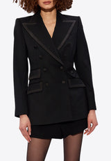 Dolce 
Gabbana Double-Breasted Twill Turlington Tuxedo Jacket F29EYT FUBGC-N0000