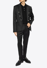 Balmain Wool Double-Breasted Blazer DH1SG075 WB12-0PA