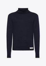 Balmain Logo-Patched High-Neck Sweater DH1KH017 KE93-6AE