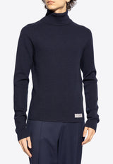 Balmain Logo-Patched High-Neck Sweater DH1KH017 KE93-6AE