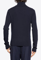 Balmain Logo-Patched High-Neck Sweater DH1KH017 KE93-6AE