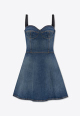 Denim Corset Mini Dress Dolce 
Gabbana F6GAMD G8KT2-S9001 Blue