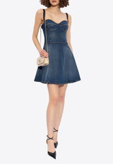 Denim Corset Mini Dress Dolce 
Gabbana F6GAMD G8KT2-S9001 Blue