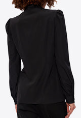 Silk Shirt With Lace Inlay Dolce 
Gabbana F5R31T FUABS-N0000 Black