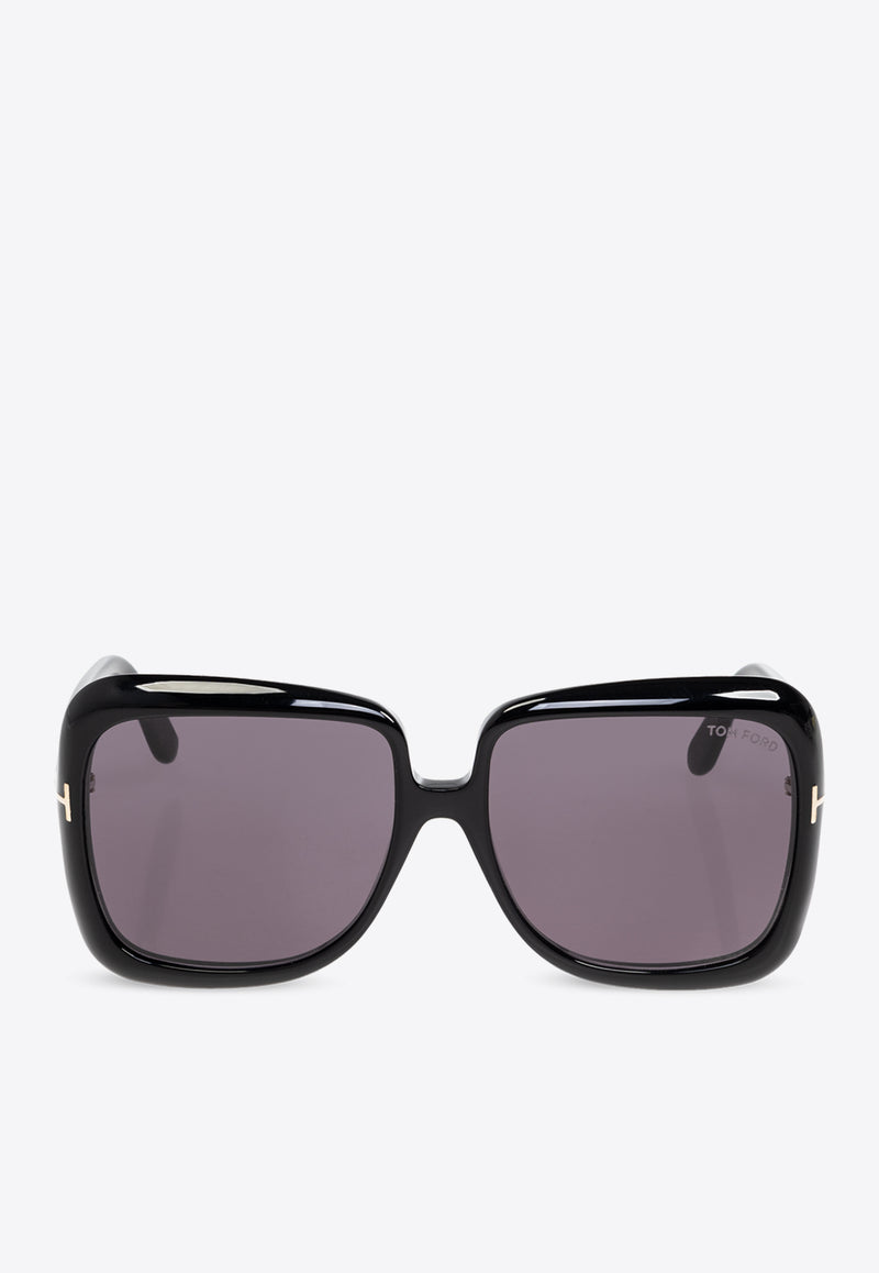 Tom Ford Over-Sized Square Sunglasses Gray FT1156 0-5901A