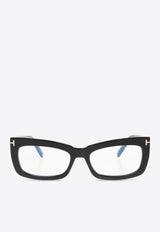 Tom Ford Bold Rectangular Glasses Clear FT5966-B 0-55001