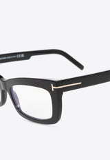 Tom Ford Bold Rectangular Glasses Clear FT5966-B 0-55001