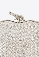 Jimmy Choo Faceted Heart Clutch Bag FACETED HEART CLUTCH LYA-SILVER Silver