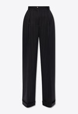 Flared Pinstripe Wool Tailored Pants Dolce 
Gabbana FTBMPT FRBDB-S8051 Black