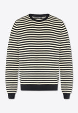 Crewneck Striped Wool Sweater Dolce 
Gabbana GXX09Z JFMY2-B0789 Navy