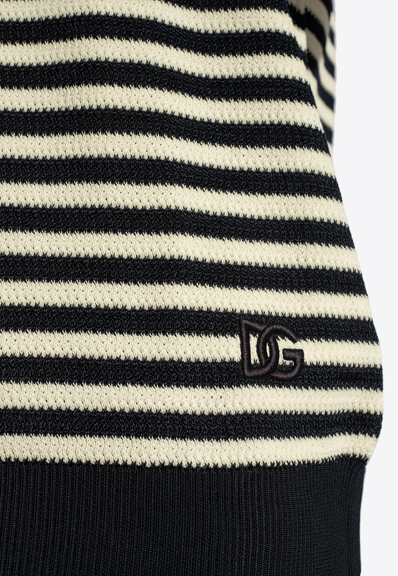 Crewneck Striped Wool Sweater Dolce 
Gabbana GXX09Z JFMY2-B0789 Navy