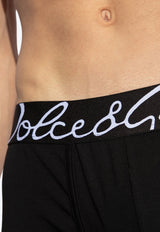 Signature Logo-Inlay Elastic Boxers Dolce 
Gabbana M4F34J ONP20-N0000 Black