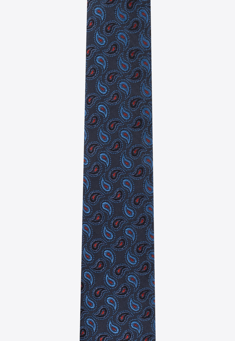 Etro Paisley-Jacquard Silk Tie  MASA0002 AQ004-S9885 Navy