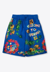 Boys Tropical-Print Bermuda Shorts  Dolce 
Gabbana Kids L43Q17 G7L5W-HT4ZA Multicolor