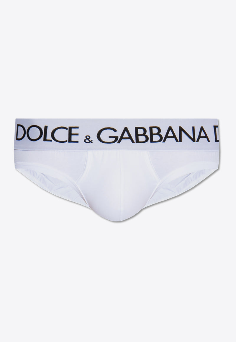 Mid-Rise Branded Briefs Dolce 
Gabbana M3D03J ONN97-W0800 White