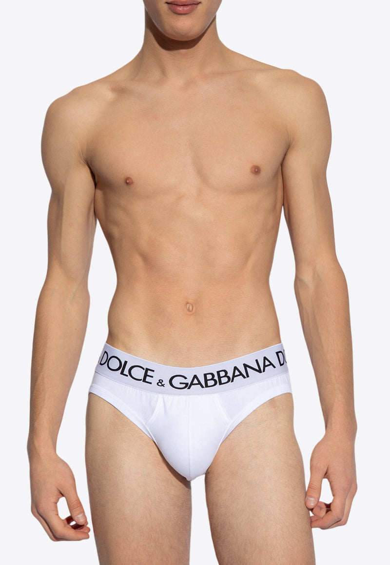 Mid-Rise Branded Briefs Dolce 
Gabbana M3D03J ONN97-W0800 White