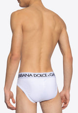 Mid-Rise Branded Briefs Dolce 
Gabbana M3D03J ONN97-W0800 White