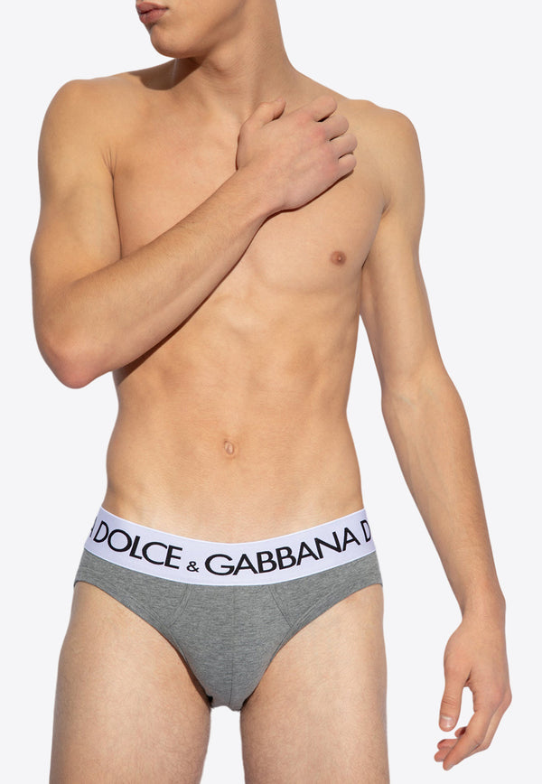 Mid-Rise Branded Briefs Dolce 
Gabbana M3D03J ONN97-S8291 Gray