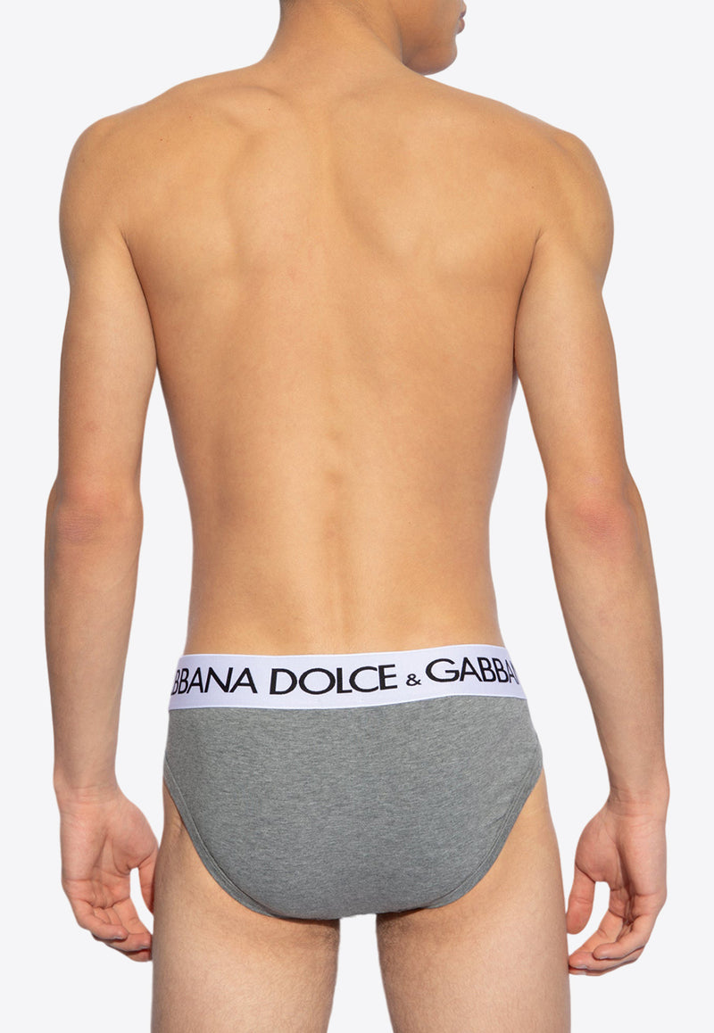 Mid-Rise Branded Briefs Dolce 
Gabbana M3D03J ONN97-S8291 Gray