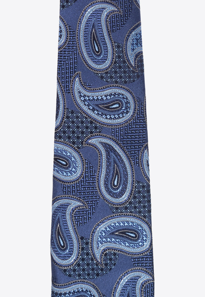 Etro Paisley-Jacquard Silk Tie  MASA0001 AQ005-S9885 Blue