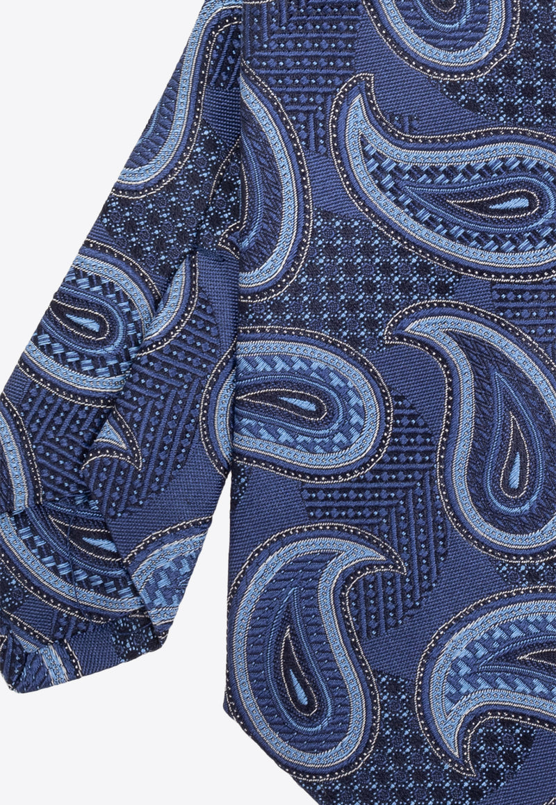 Etro Paisley-Jacquard Silk Tie  MASA0001 AQ005-S9885 Blue