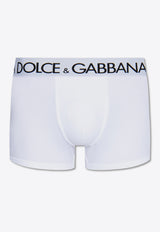 Logo-Inlay Elastic Boxers Dolce 
Gabbana M4B97J ONN97-W0800 White