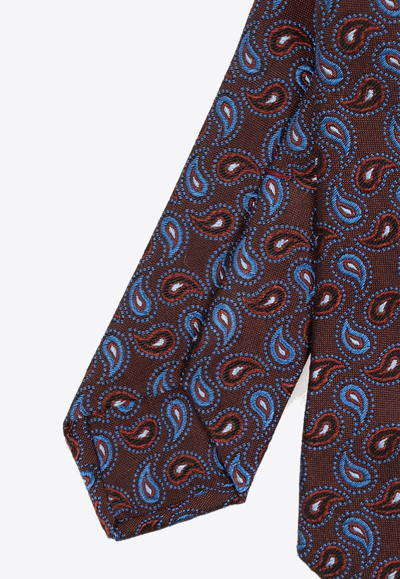 Etro Paisley-Jacquard Silk Tie  MASA0002 AQ004-S9865 Burgundy