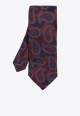 Etro Paisley-Jacquard Silk Tie  MASA0001 AQ005-S9865 Burgundy