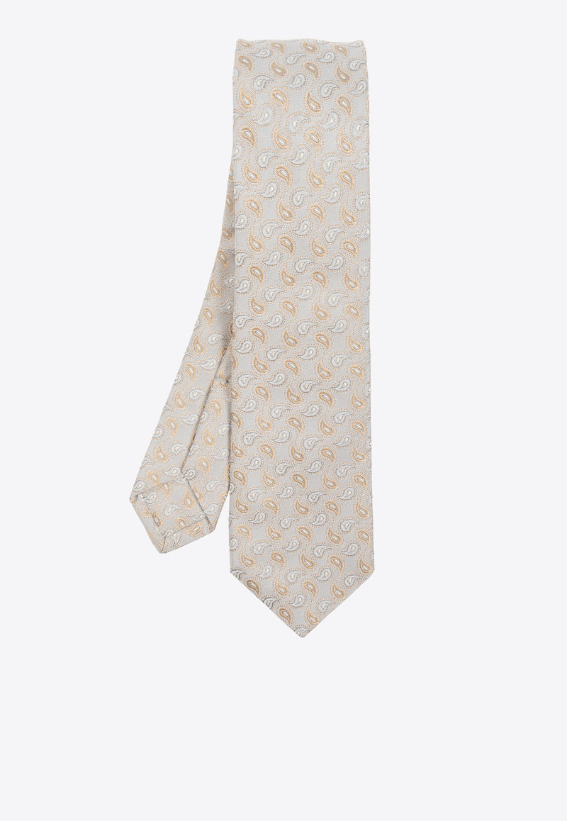 Etro Paisley-Jacquard Silk Tie  MASA0002 AQ004-S9830 Gray