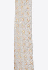 Etro Paisley-Jacquard Silk Tie  MASA0002 AQ004-S9830 Gray