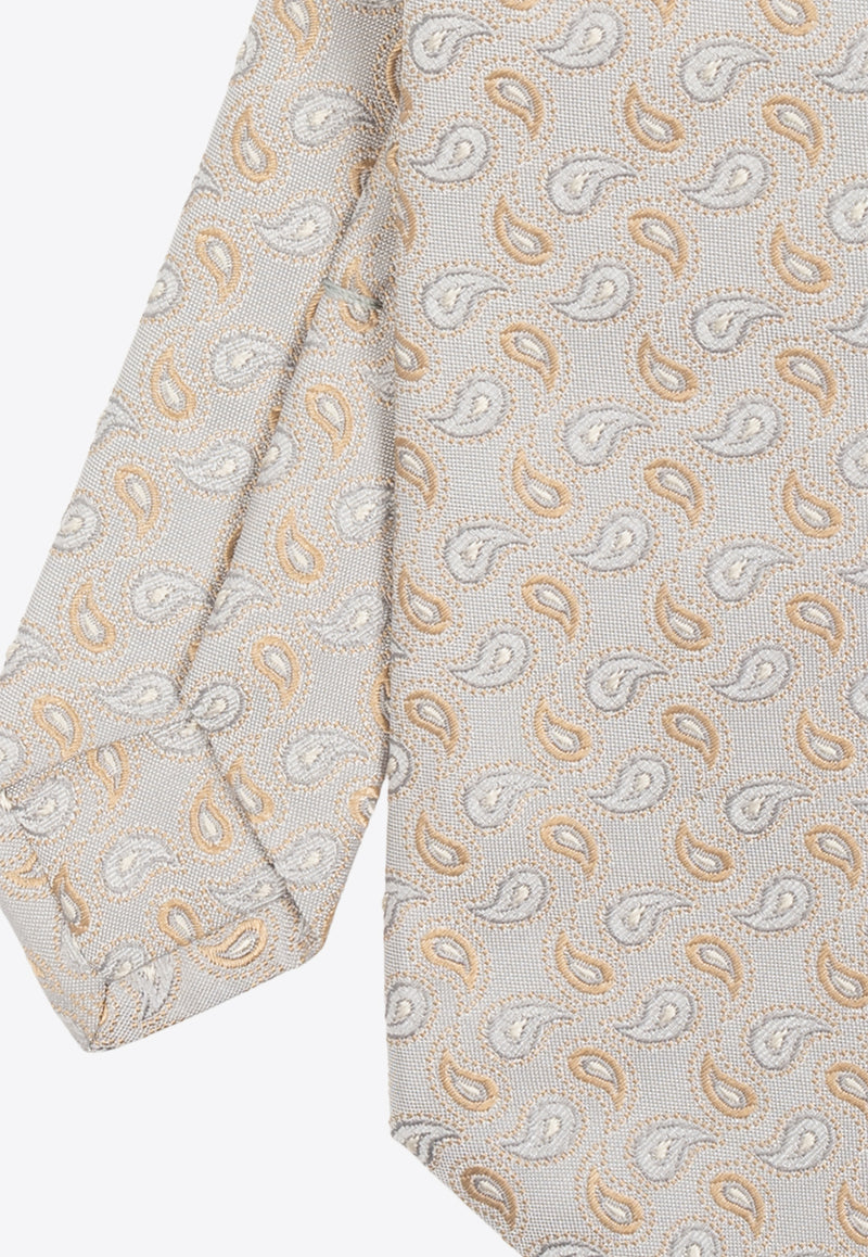 Etro Paisley-Jacquard Silk Tie  MASA0002 AQ004-S9830 Gray