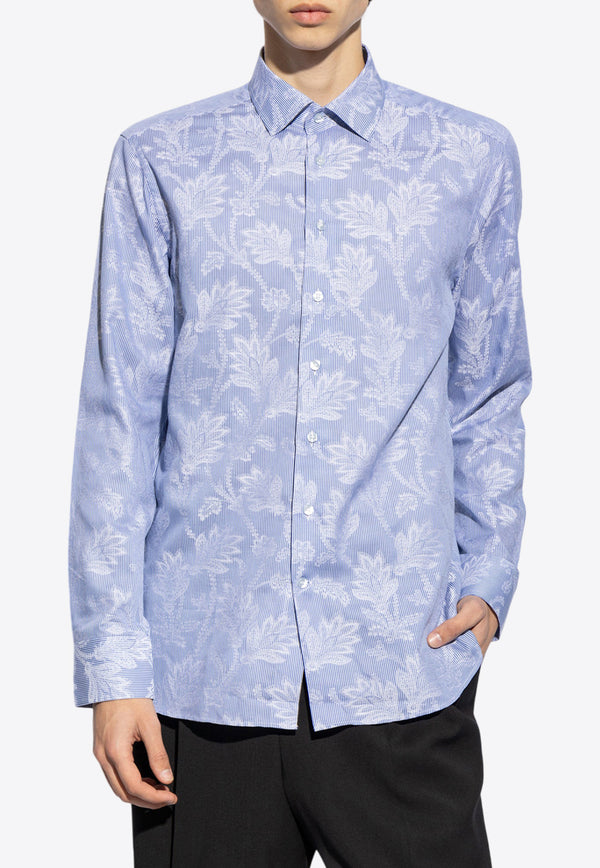 Etro Paisley-Jacquard Long-Sleeved Shirt MRIB0001 99TJ532-S8461 Blue