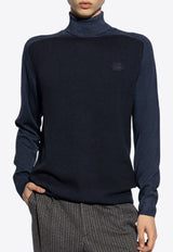 Etro Pegaso Wool Turtleneck Sweater MRKF0071 AL258-B0665 Navy